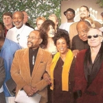 Playboy Jazz Festival press conference with Stix Hooper, George Wein and Hugh Heffner